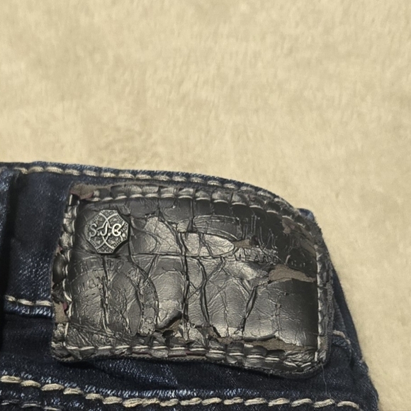 Silver Suki Mid Super Skinny Jeans Women's Deep Indigo Sz 31x31 Western Bohemian - Picture 10 of 10